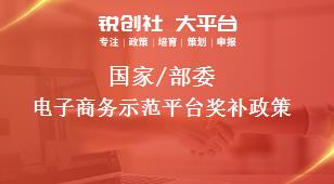 國(guó)家/部委電子商務(wù)示范平臺(tái)獎(jiǎng)補(bǔ)政策
