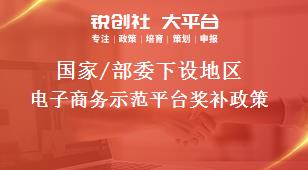 國(guó)家/部委下設(shè)地區(qū)電子商務(wù)示范平臺(tái)獎(jiǎng)補(bǔ)政策