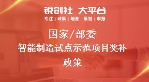 國家/部委智能制造試點(diǎn)示范項(xiàng)目獎(jiǎng)補(bǔ)政策