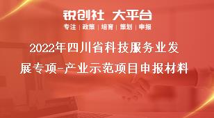 2022年四川省科技服務業(yè)發(fā)展專項產(chǎn)業(yè)示范項目申報材料獎補政策