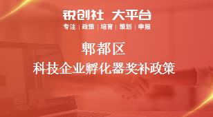 郫都區(qū)科技企業(yè)孵化器相關(guān)配套獎(jiǎng)補(bǔ)政策