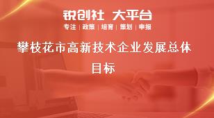 攀枝花市高新技術(shù)企業(yè)發(fā)展總體目標(biāo)獎補(bǔ)政策