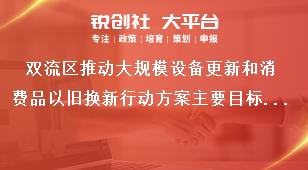 雙流區(qū)推動大規(guī)模設(shè)備更新和消費(fèi)品以舊換新行動方案主要目標(biāo)和重點任務(wù)獎補(bǔ)政策